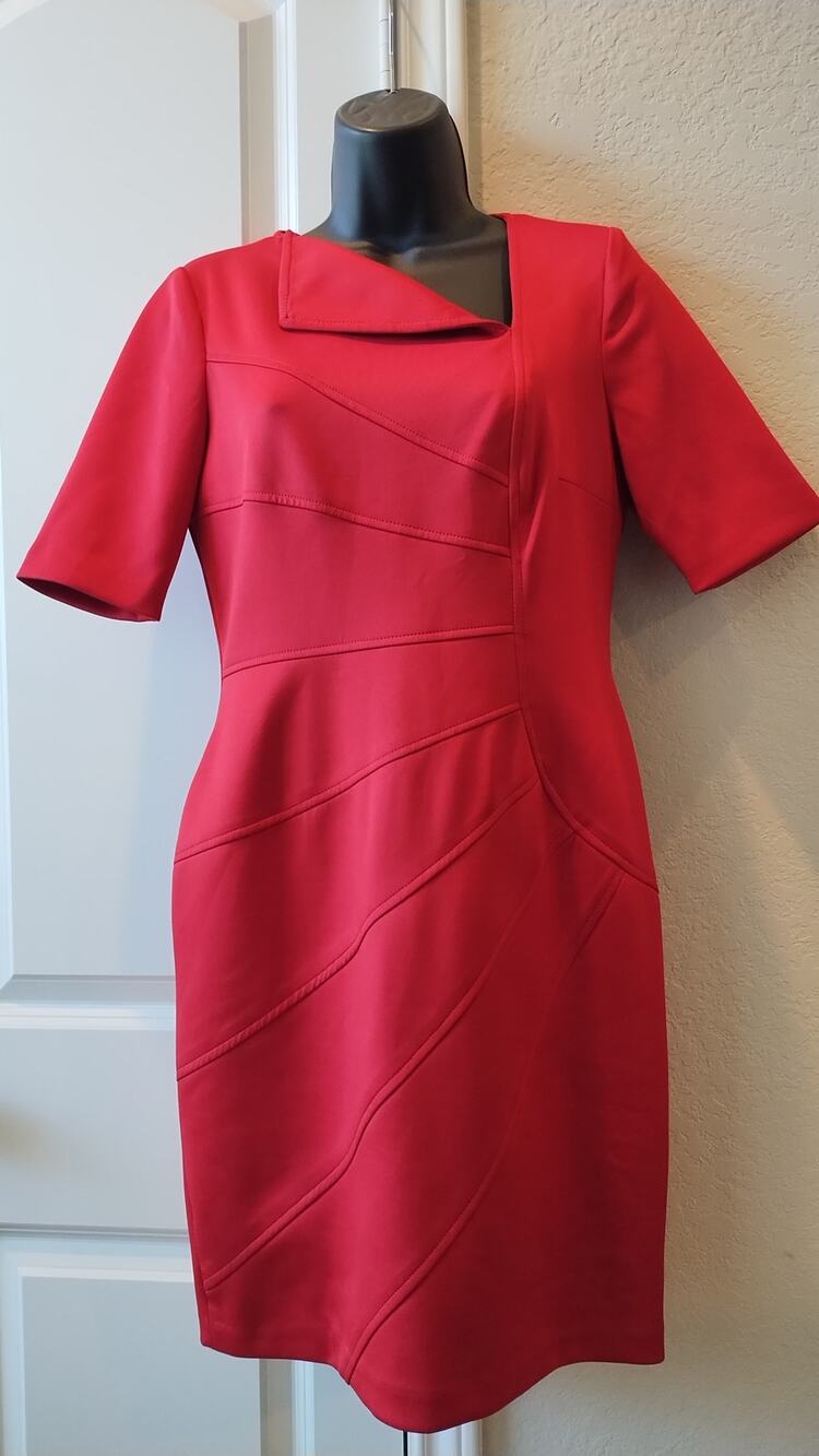 London Times Red Dress women’s Size 8 Petite